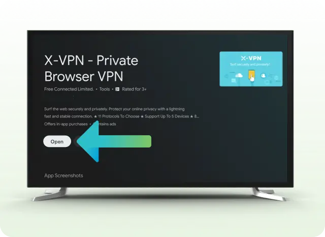 Install X-VPN on Android TV