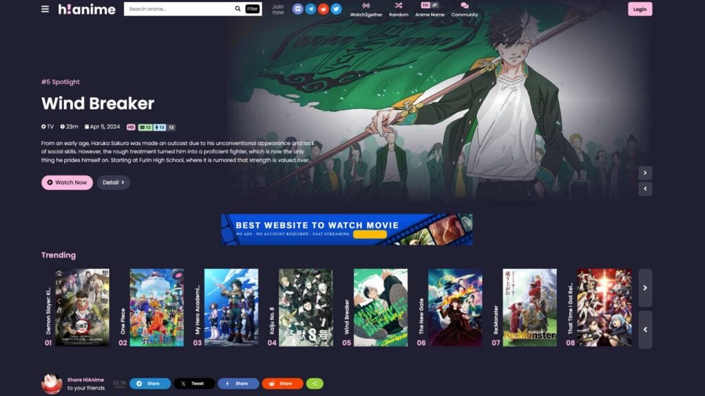 AnimeFlix alternative, hianime