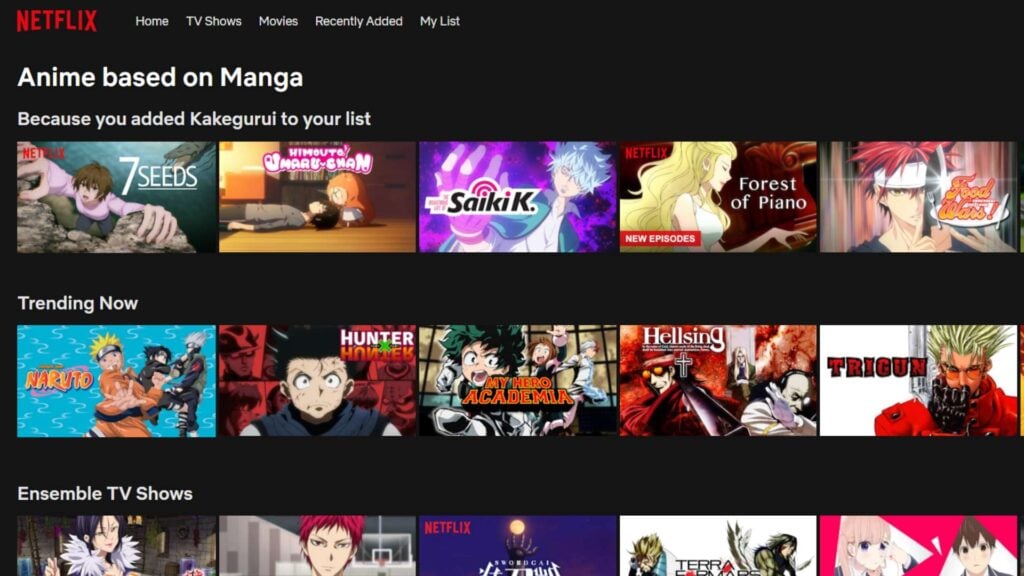 AnimeFlix alternative, netflix