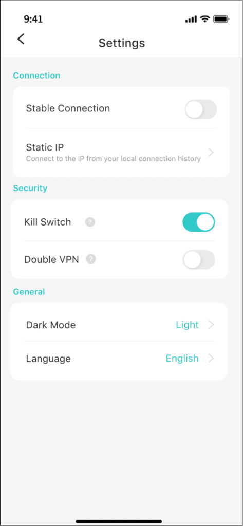 configure advanced vpn features and basic settings