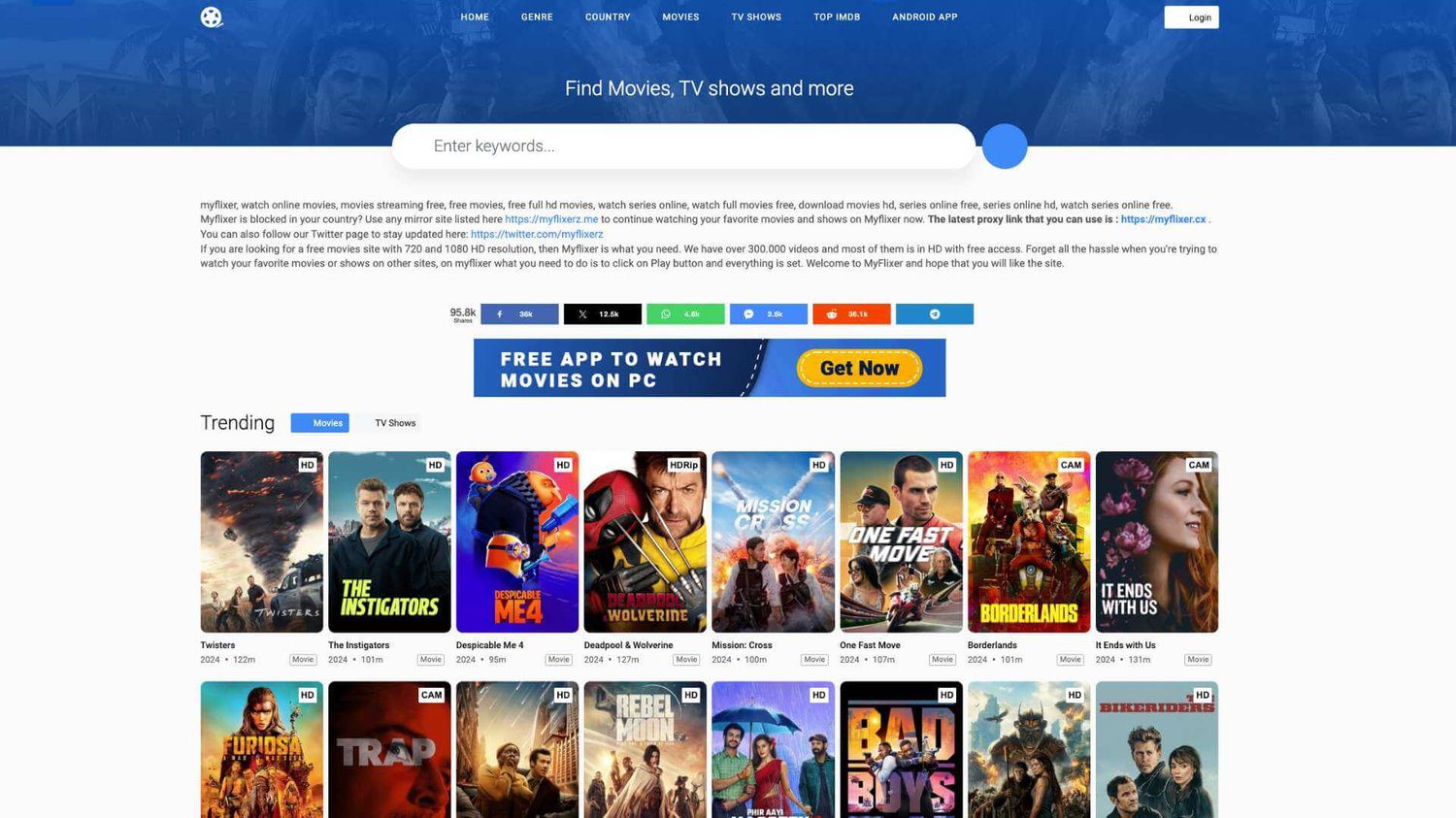 FMovies Alternative, MyFlixer