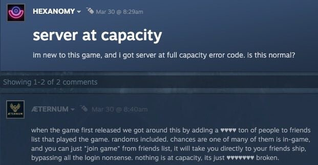 a discussion from steam helldivers 2 community