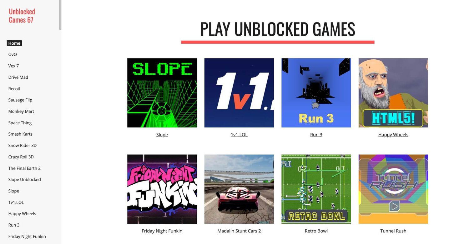 unblocked games 67