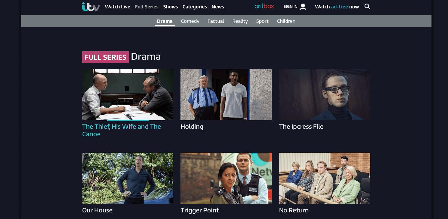 iTV's list of TV series