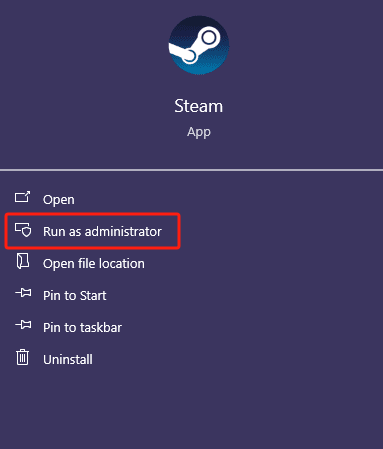 run steam as administrator