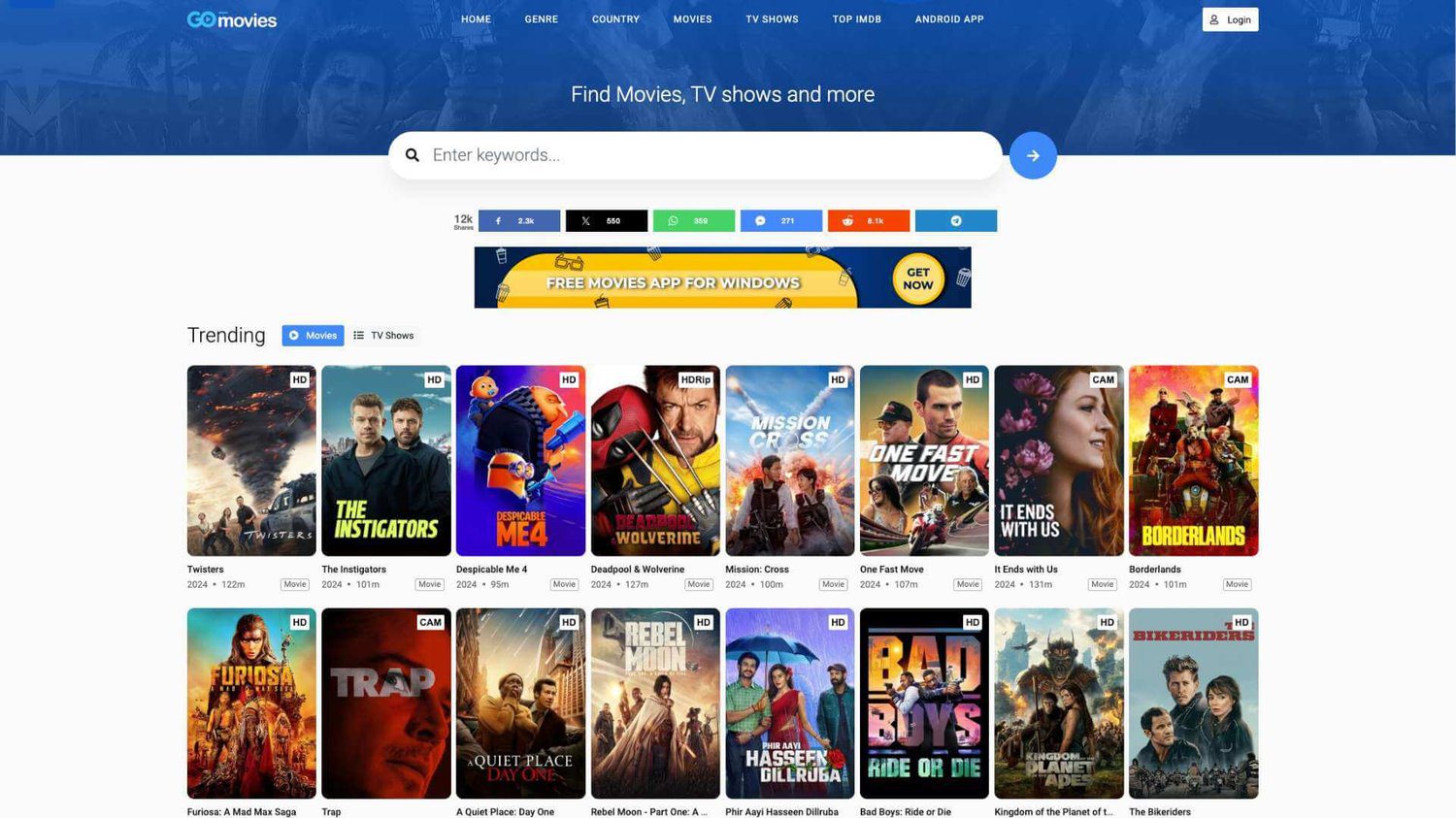 FMovies Alternative, GoMovies