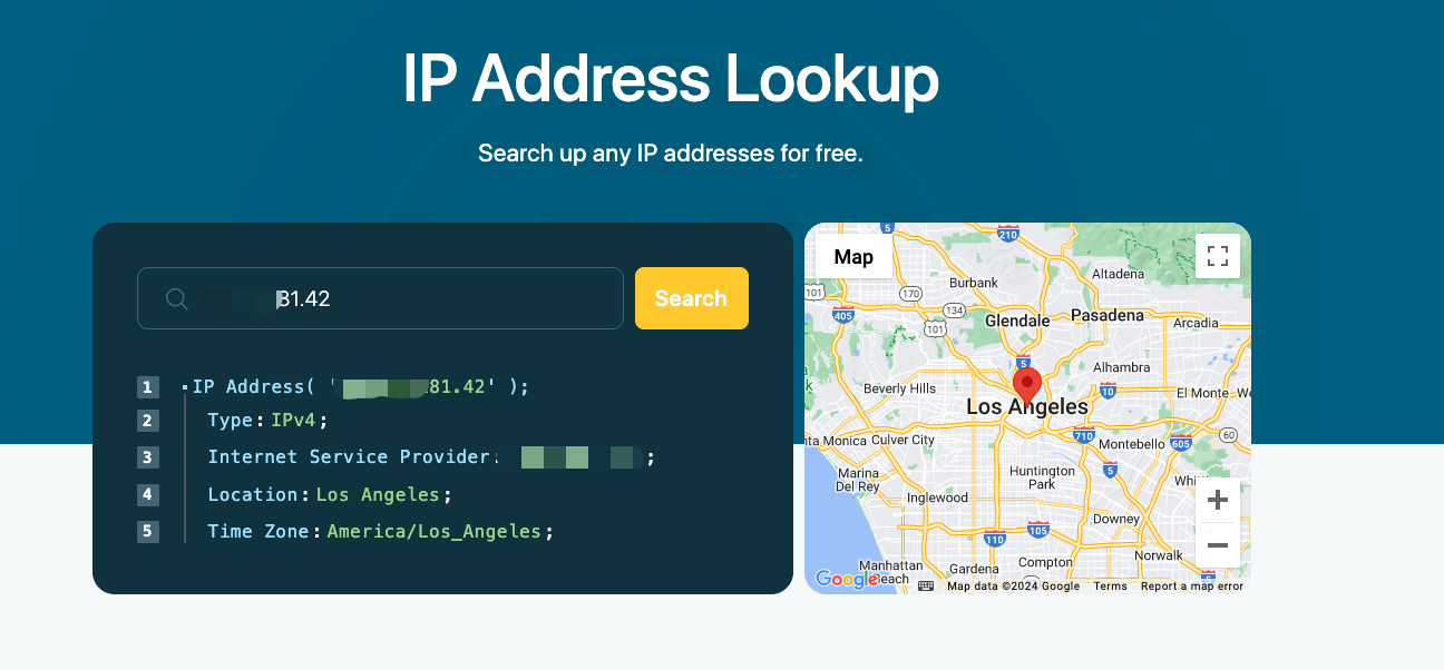 ip address lookup