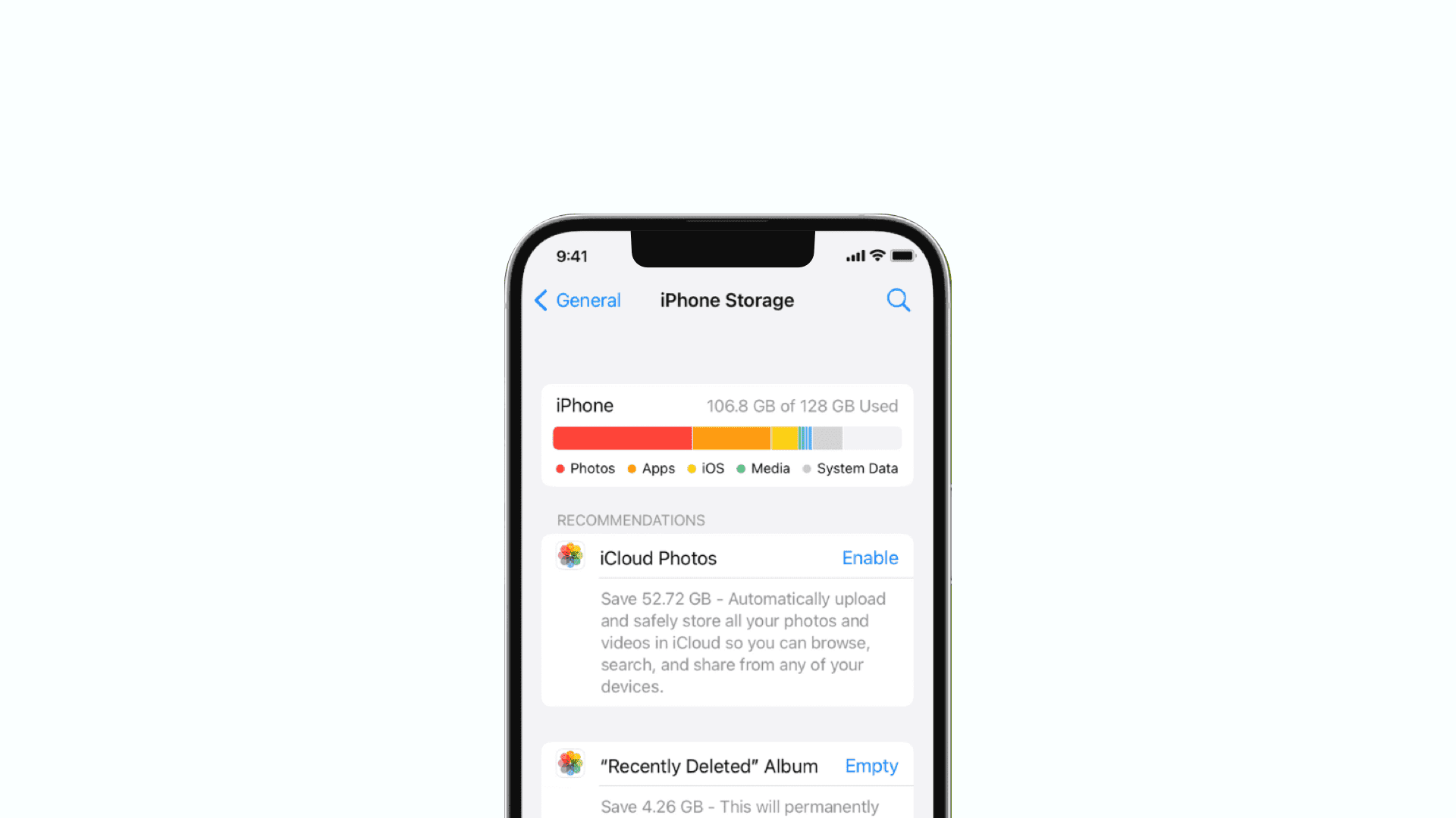 iphone storage