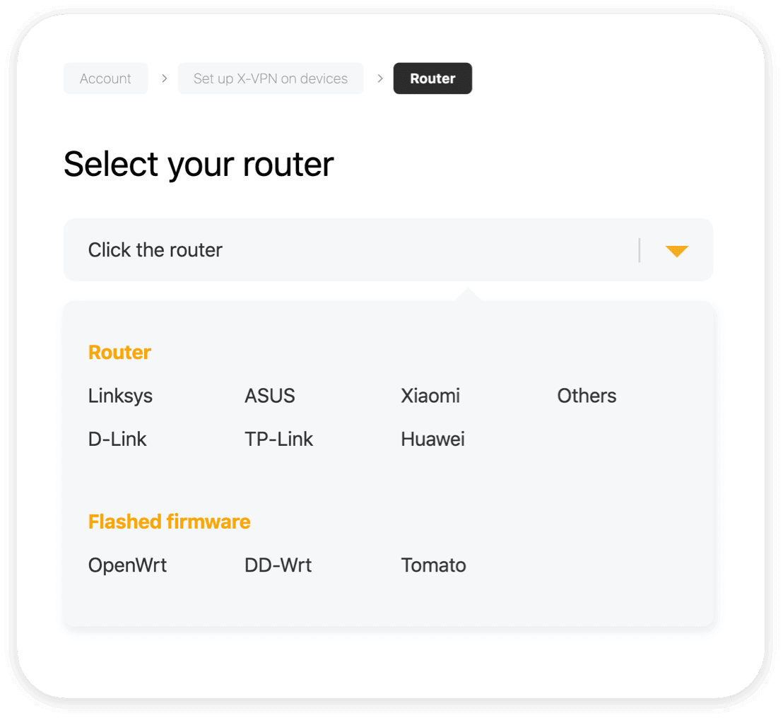 set up the vpn on your router