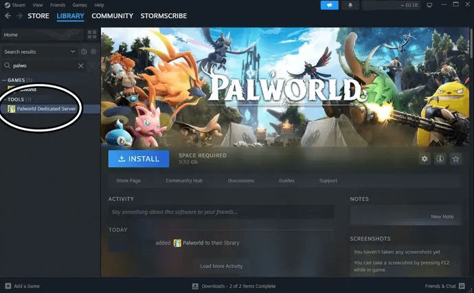 Download the Palworld Dedicated Server