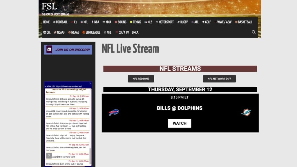 free nfl streams, fsl