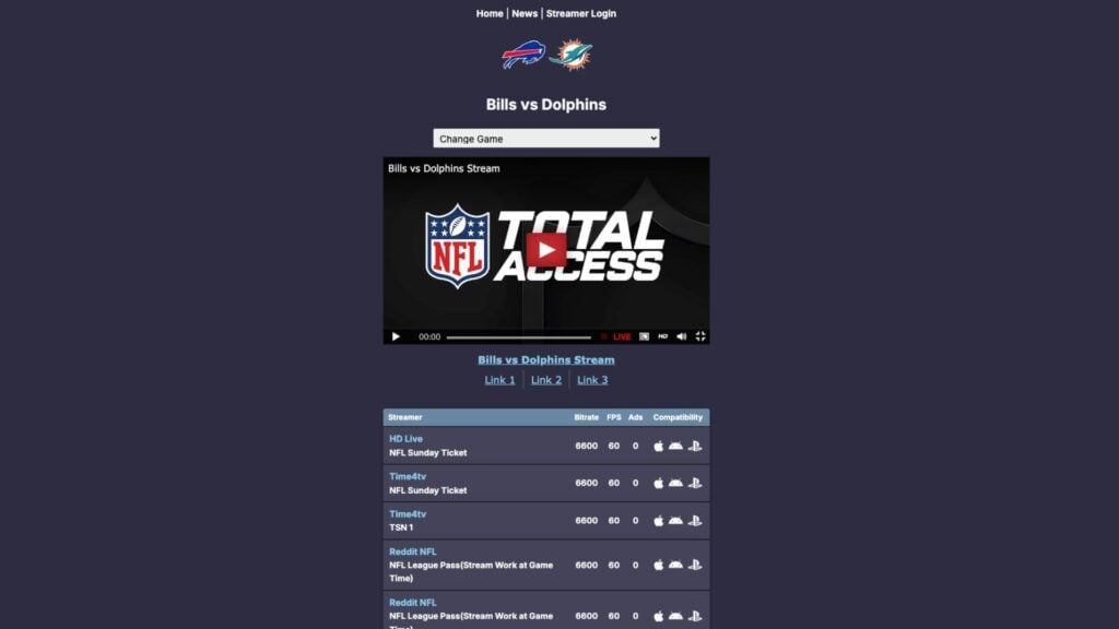 free nfl streams, watchsports