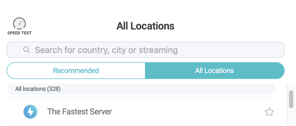 X-VPN's fastest server