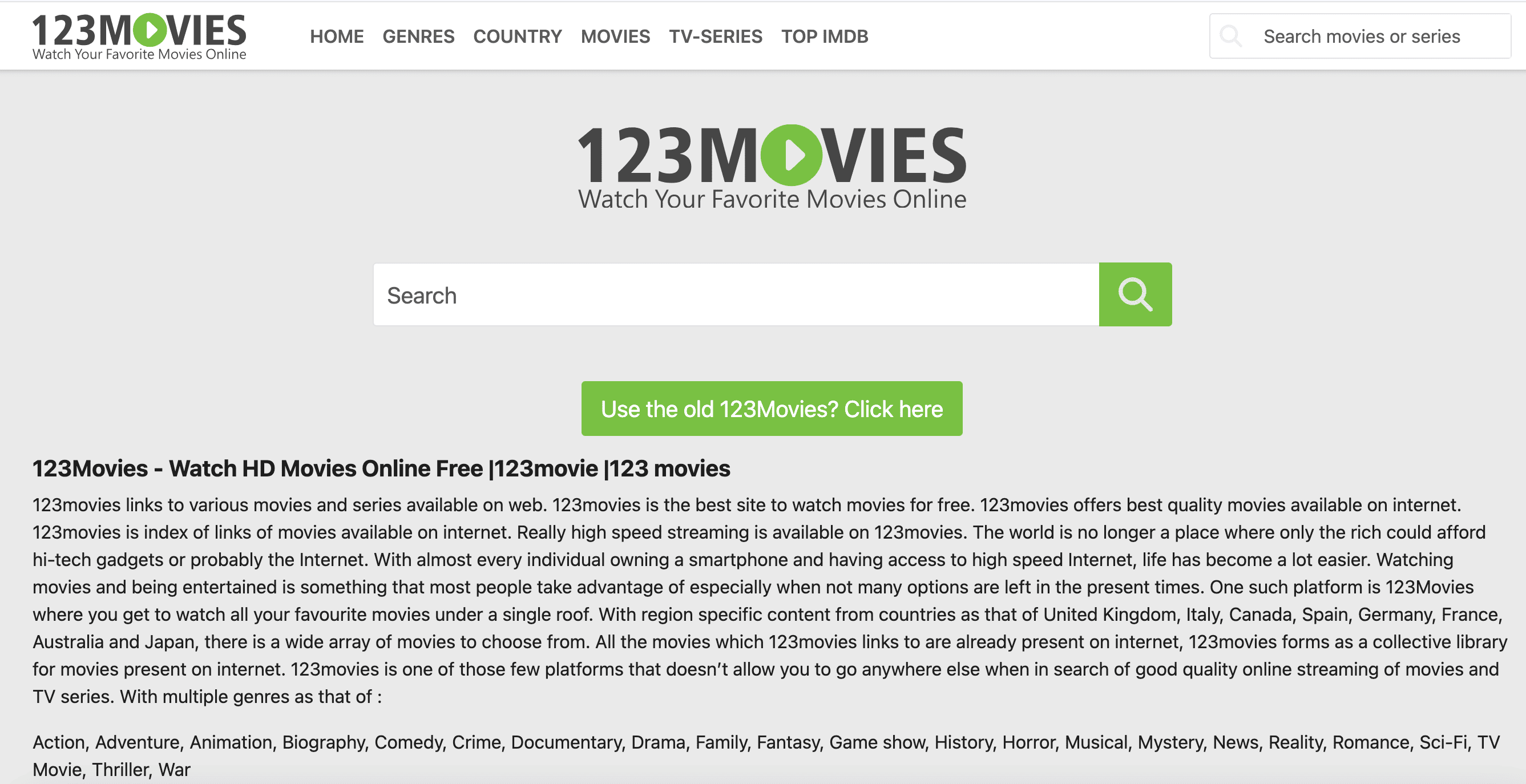 Putlocker Free Alternative - 123Movies