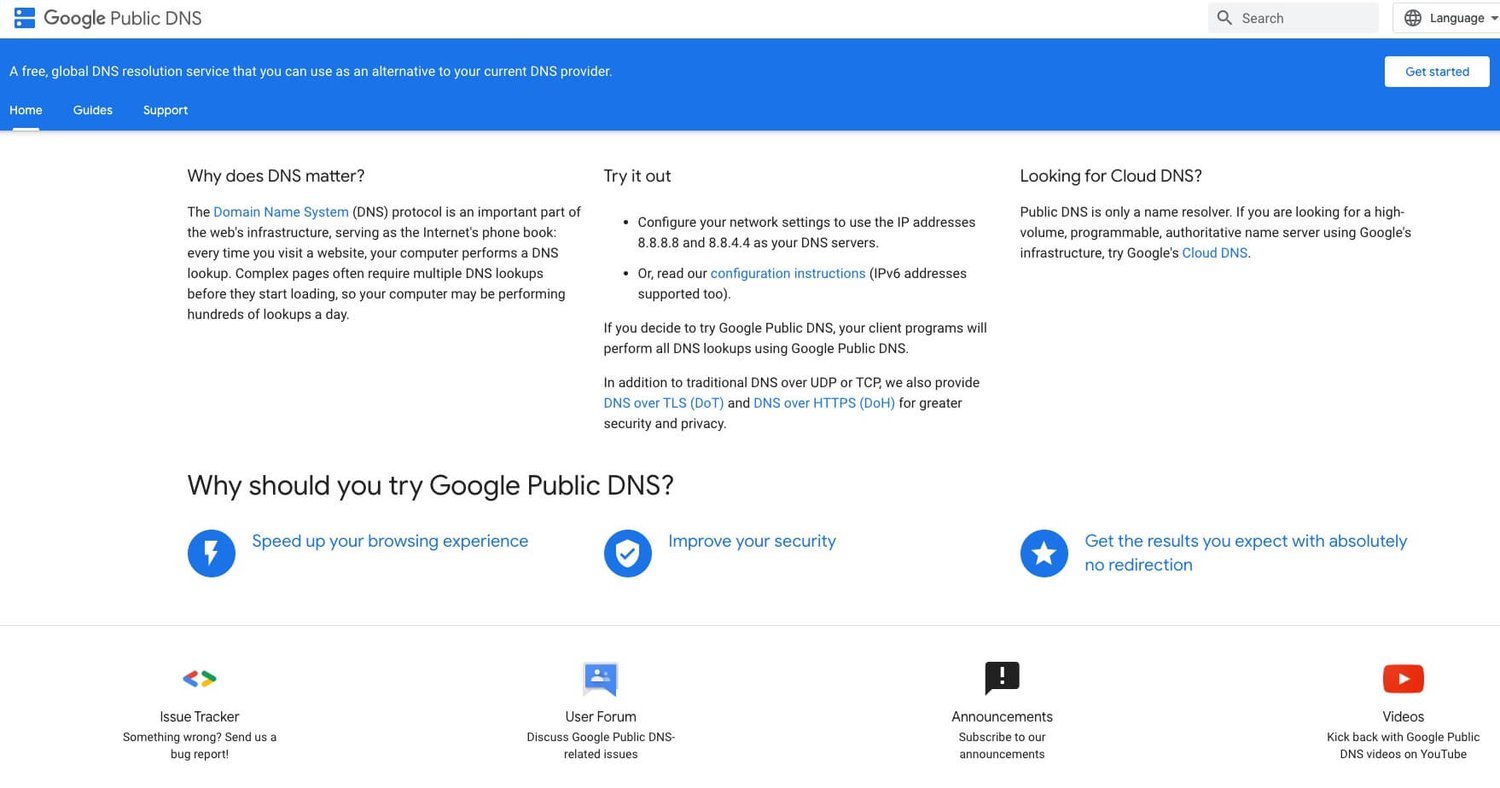 google public dns