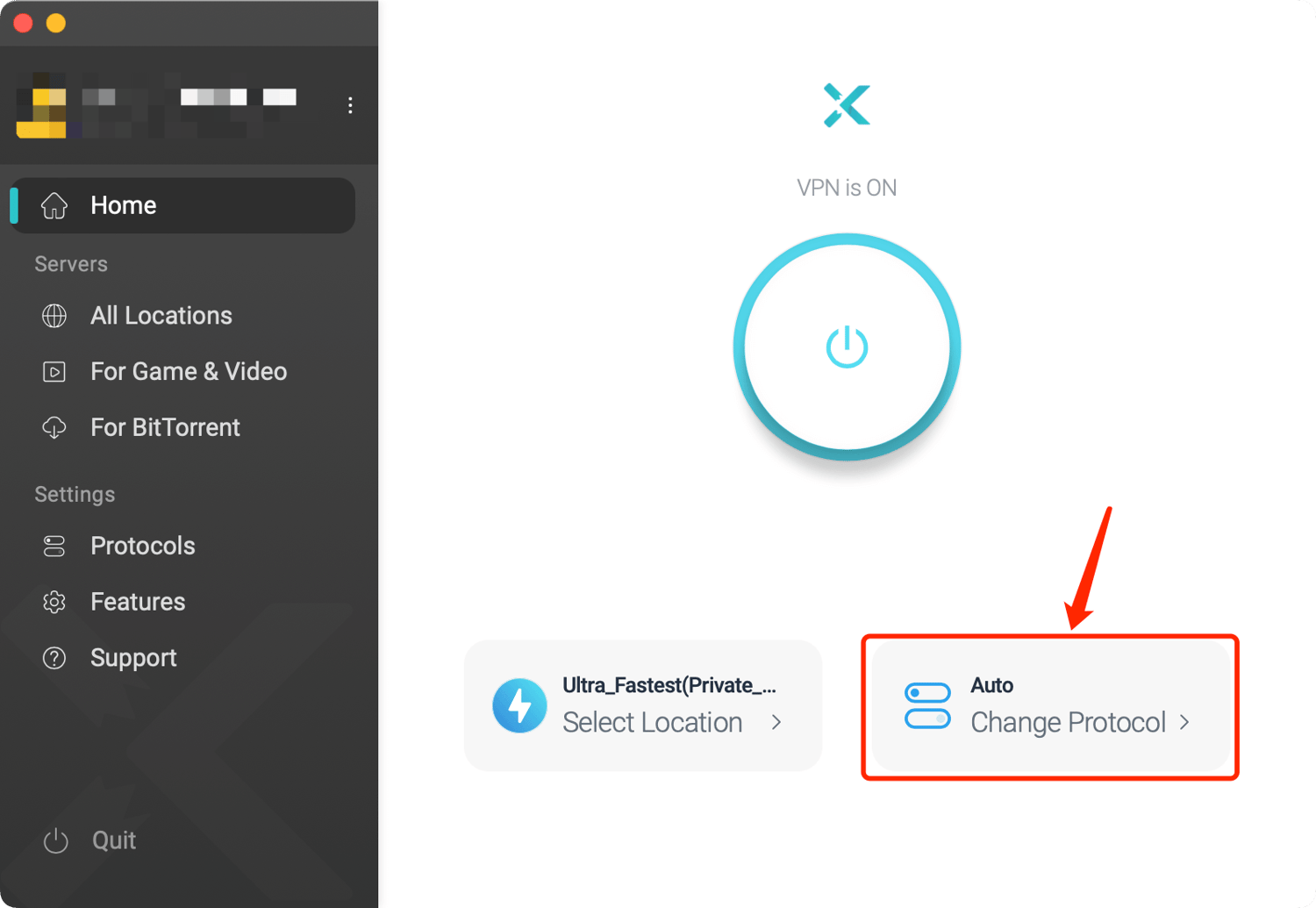 select vpn protocol