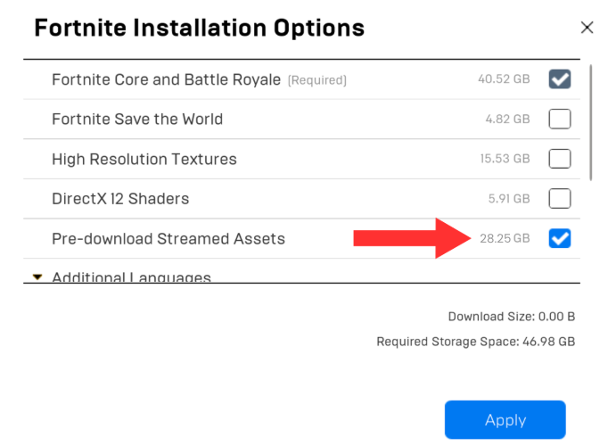 Pre Download Fortnite Streamed Assets to Fix Lag