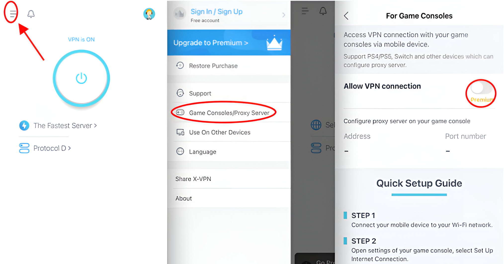 Set Up X-VPN for Game Console