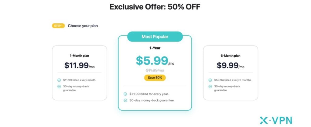 VPN Cost, xvpn pricing plans