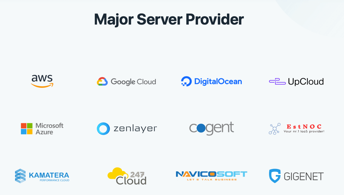 xvpn major server provider