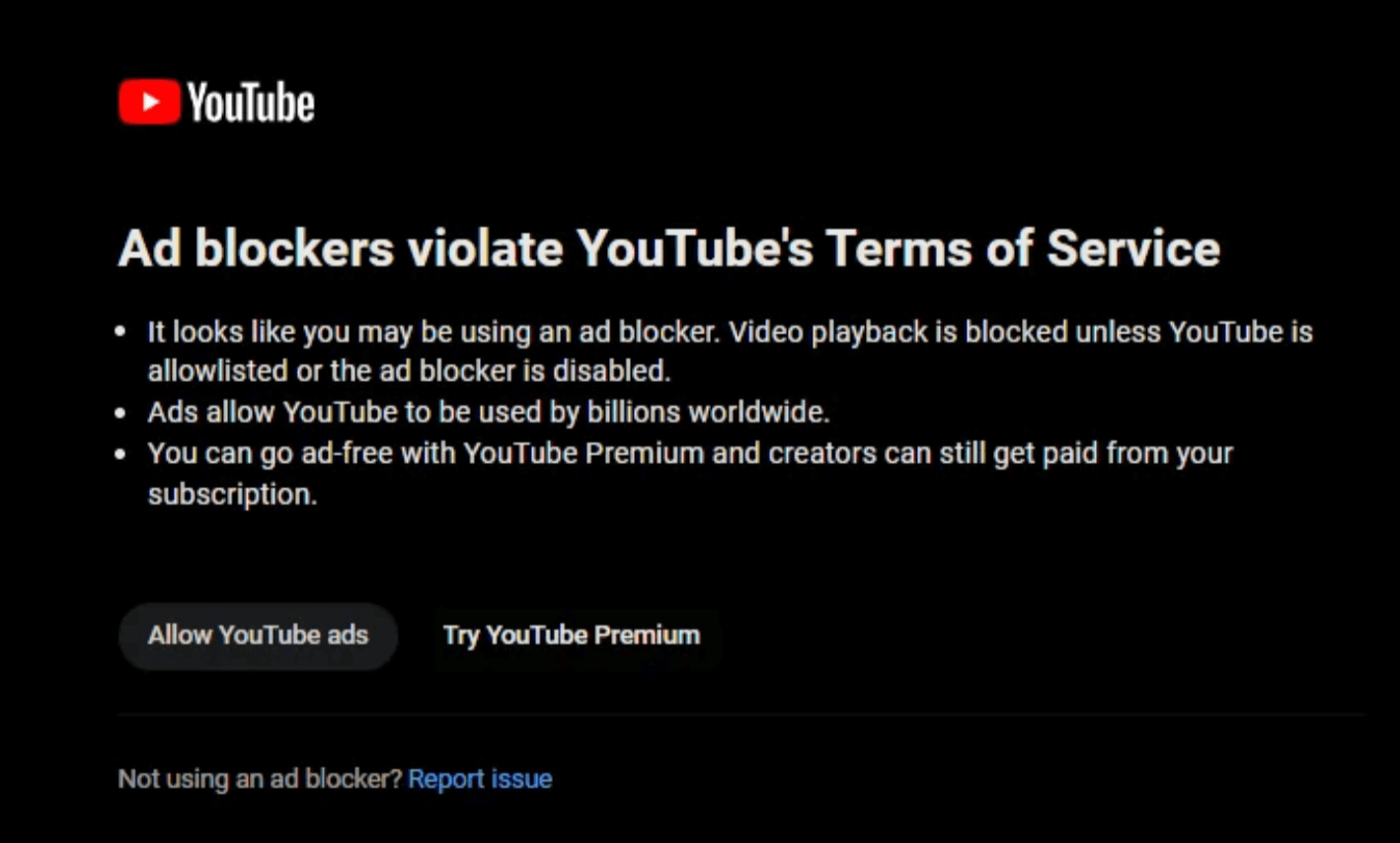 YouTube Anti-Adblocking Detection