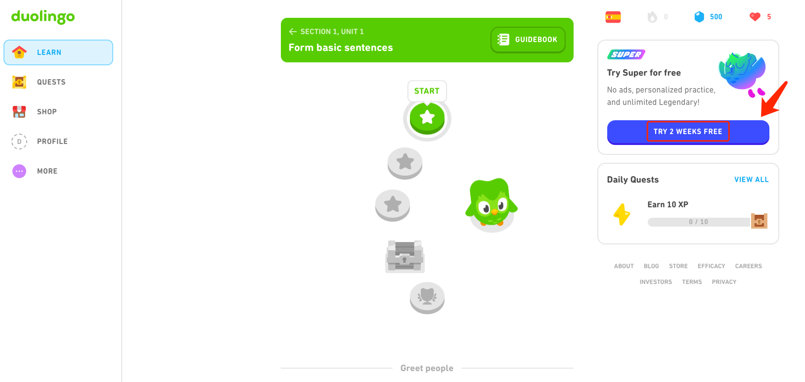 access super duolingo