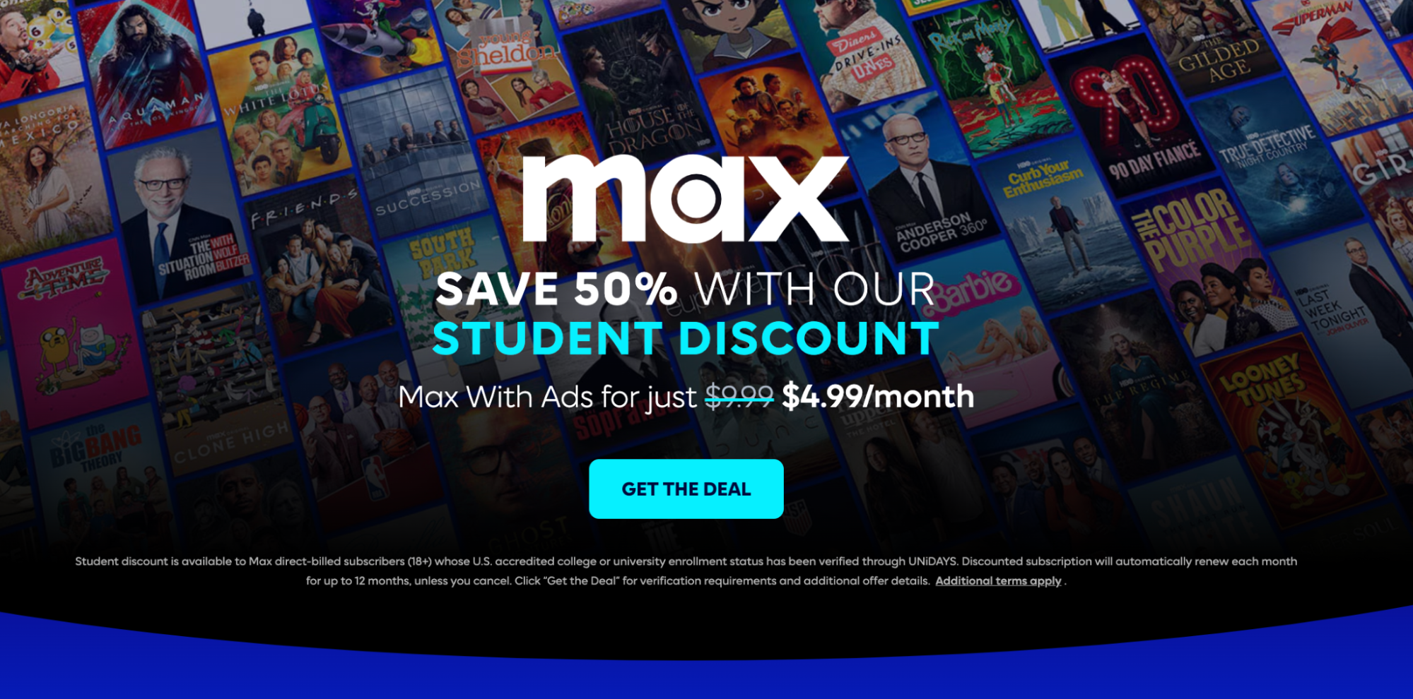 max student discount