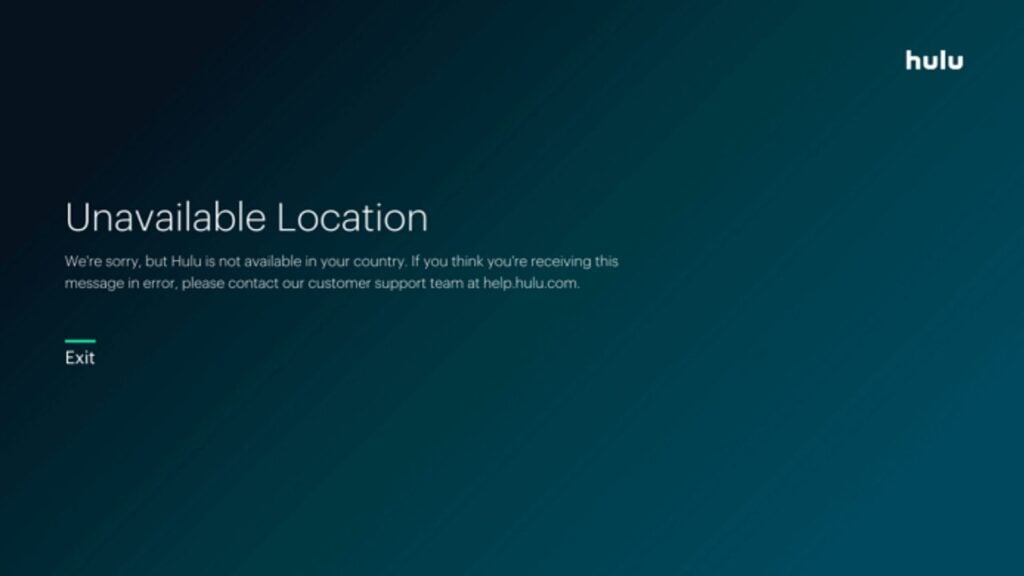 hulu is not available in your country