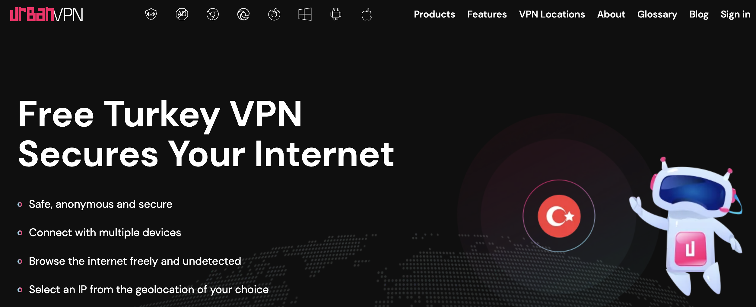 Free Urban VPN for Turkey