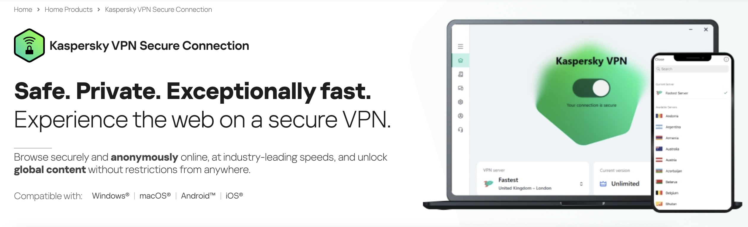 Kaspersky VPN Free Version