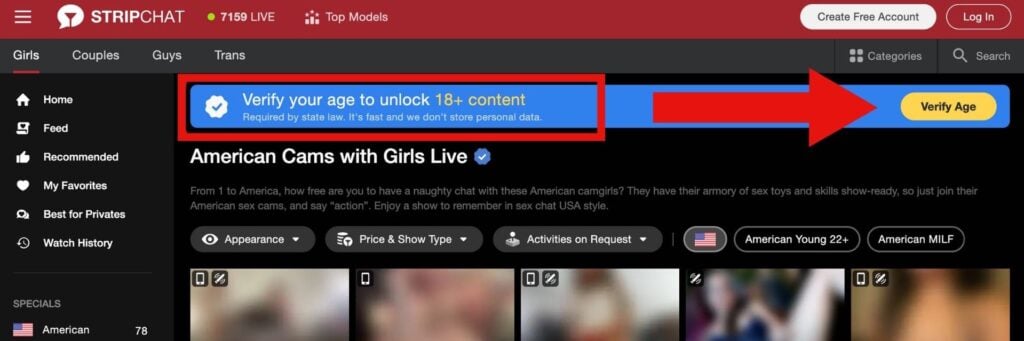 Stripchat age verification