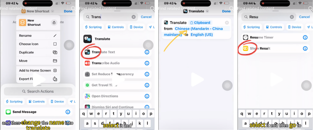 Use Shortcut to Translate Xiaohongshu