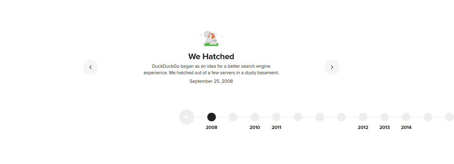 the history of duckduckgo