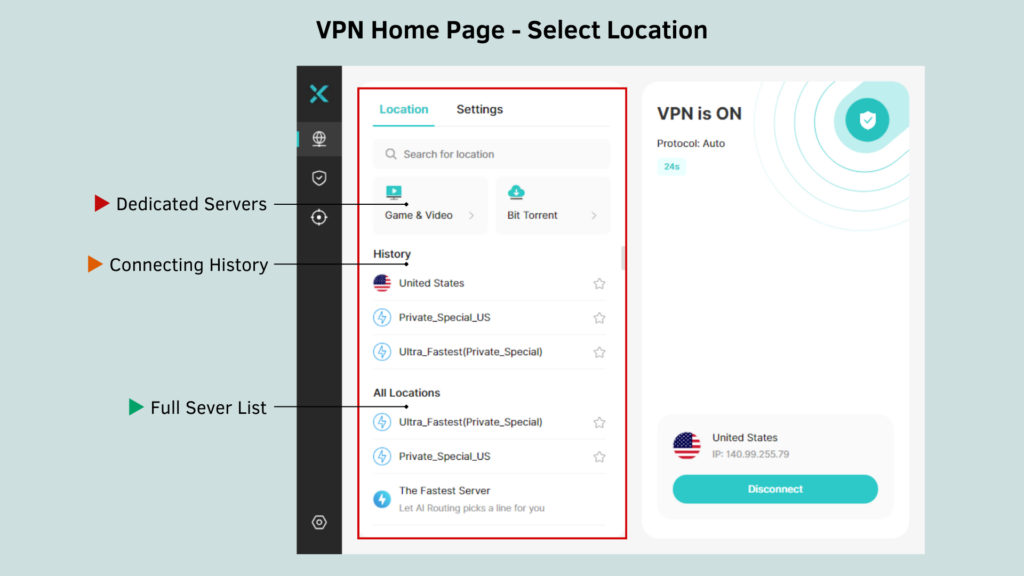 select vpn server