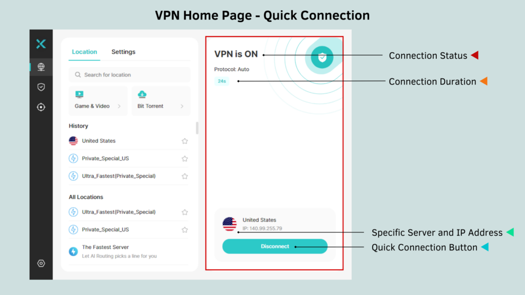 xvpn quick connection