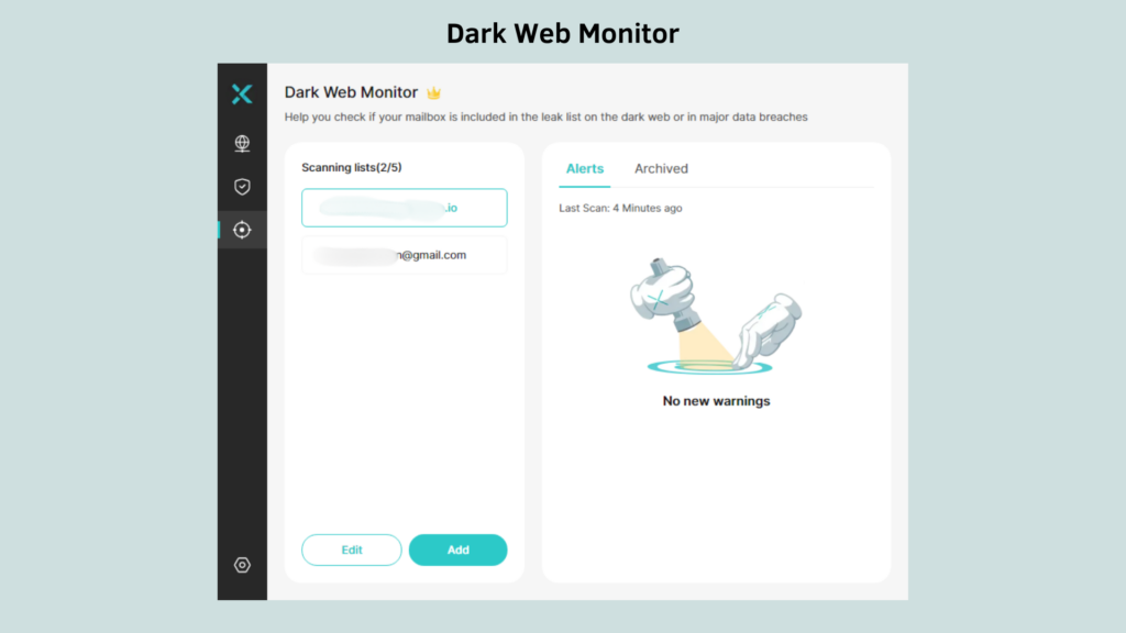 xvpn dark web monitor