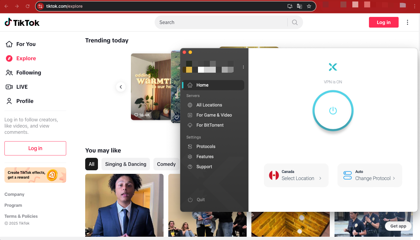 get tiktok unblocked via xvpn
