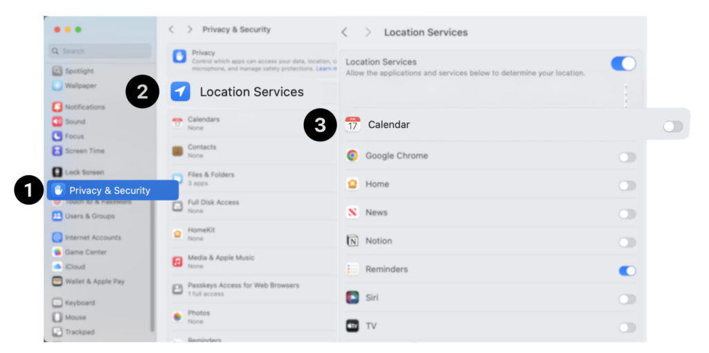 Block Apps from accessing location on mac