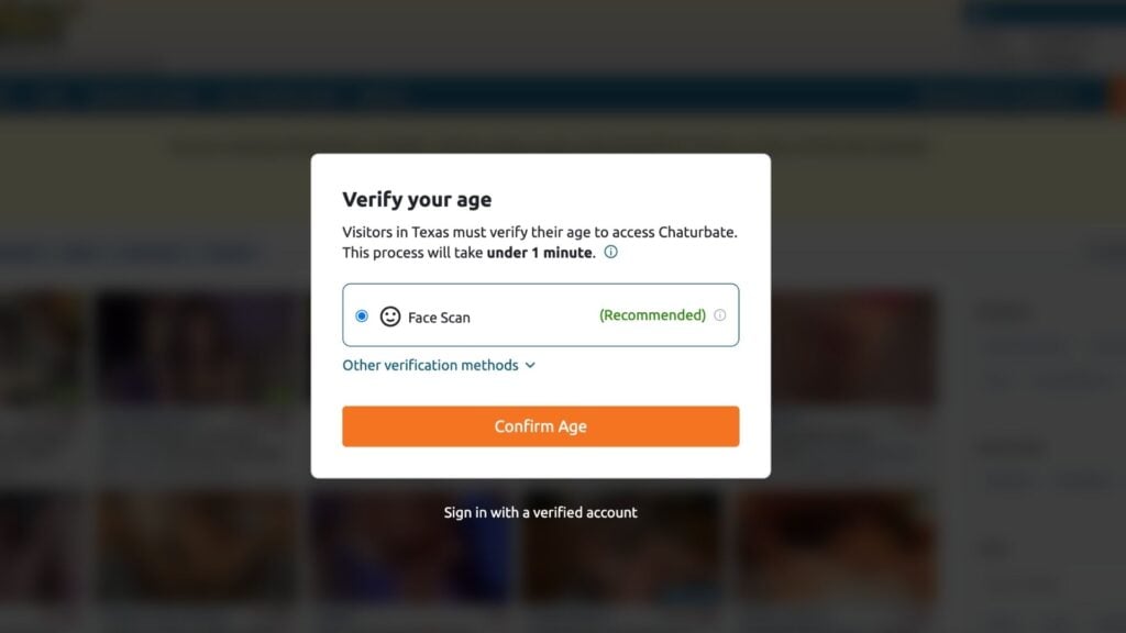 Chaturbate Age Verification