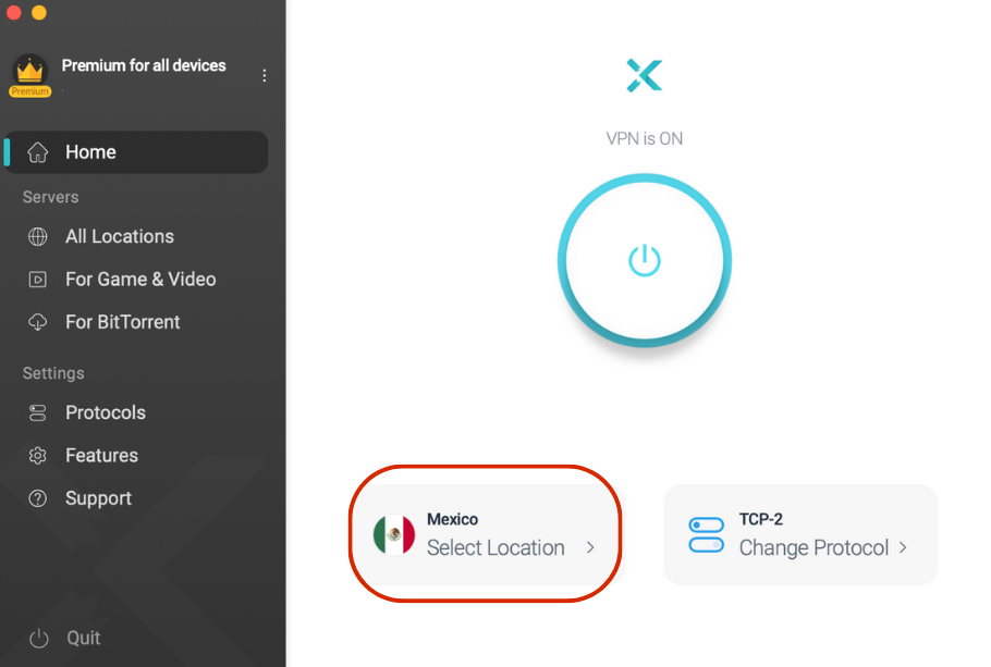 Get A Mexico IP with X-VPN