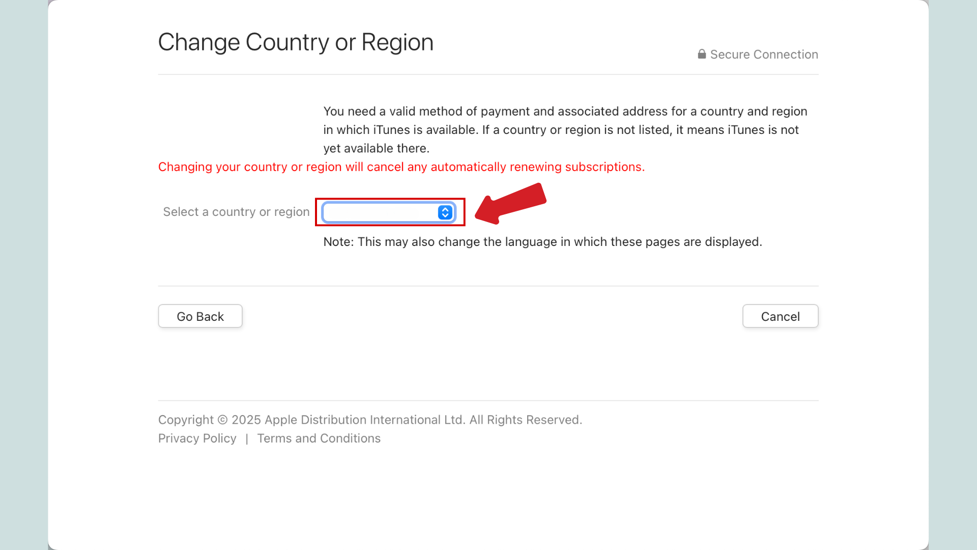 change app store region on macbook