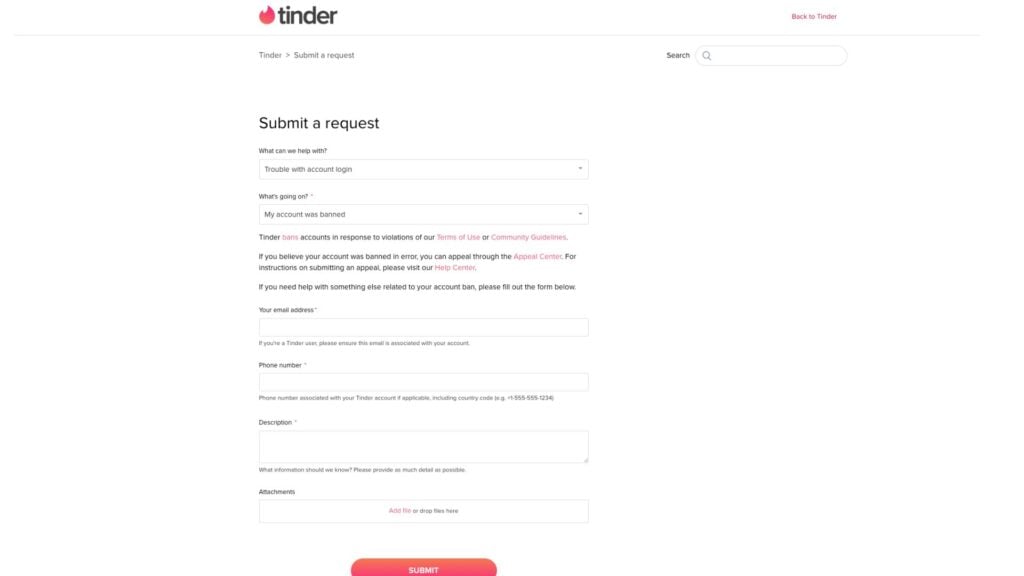 how to get unbanned from tinder, tinder support