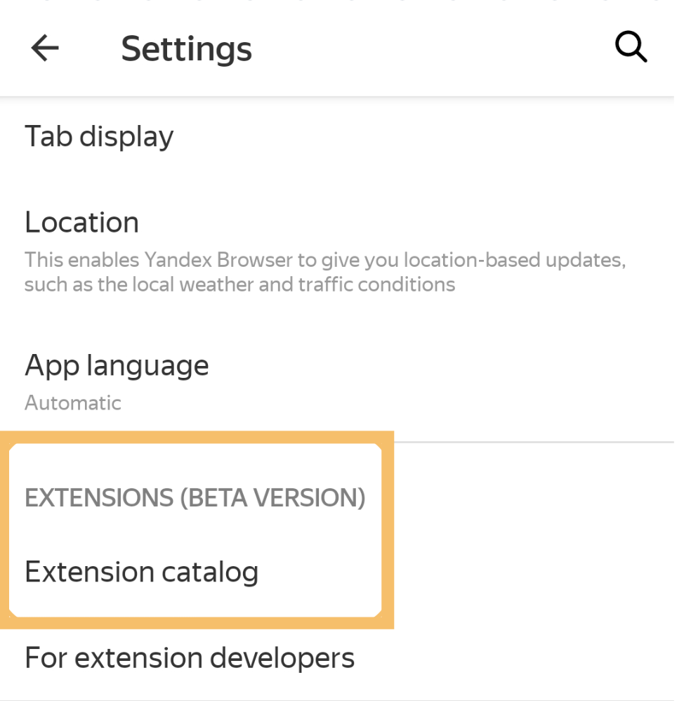 Go to Settings > Extensions catalog