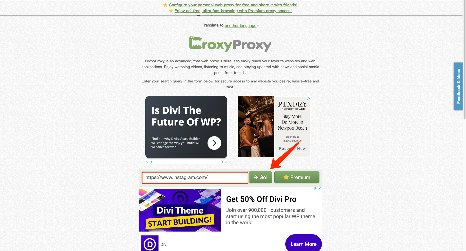 use a proxy server to unblock instagram