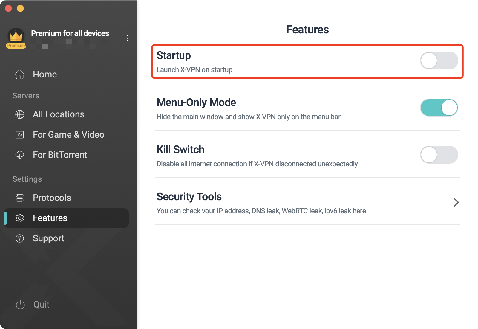 Turn Off Auto-Connect in X-VPN