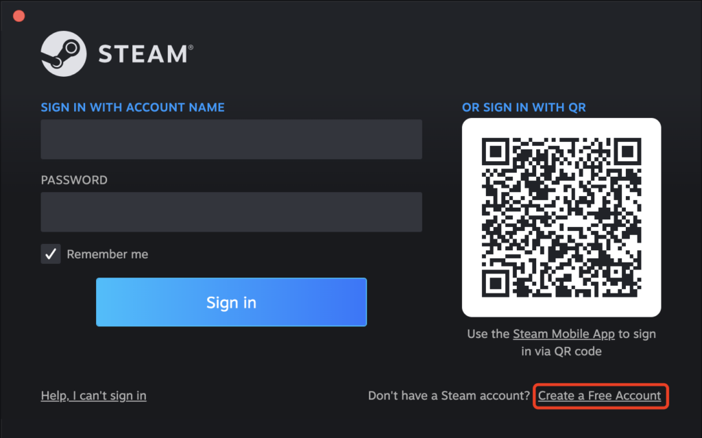 Create Steam Account