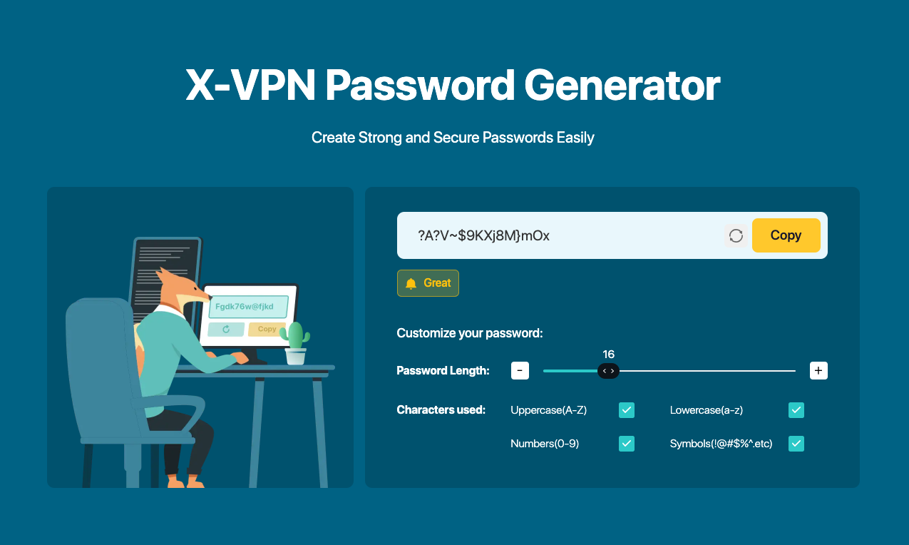 xvpn free password ganerator