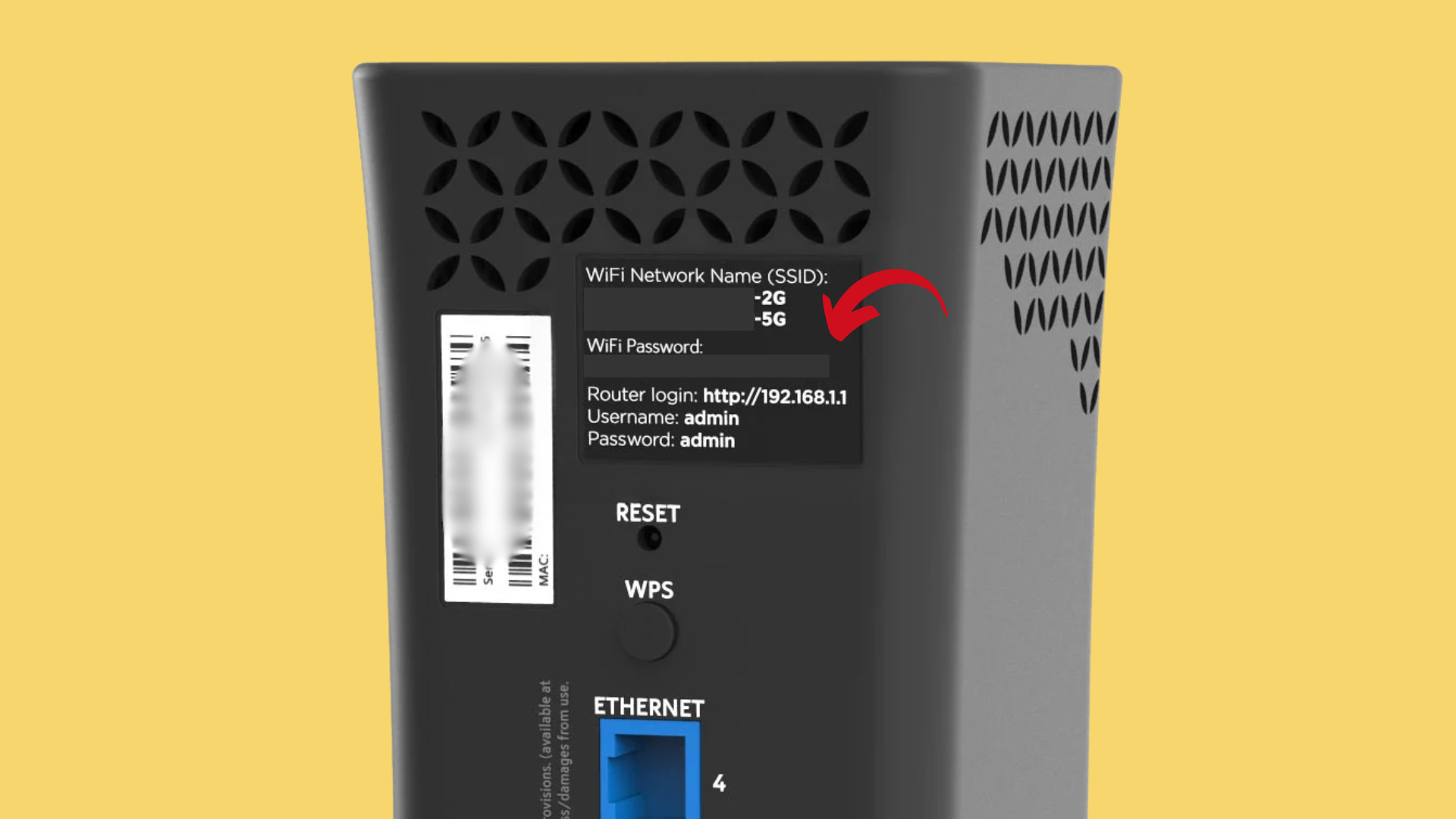 find Network Security Key on router