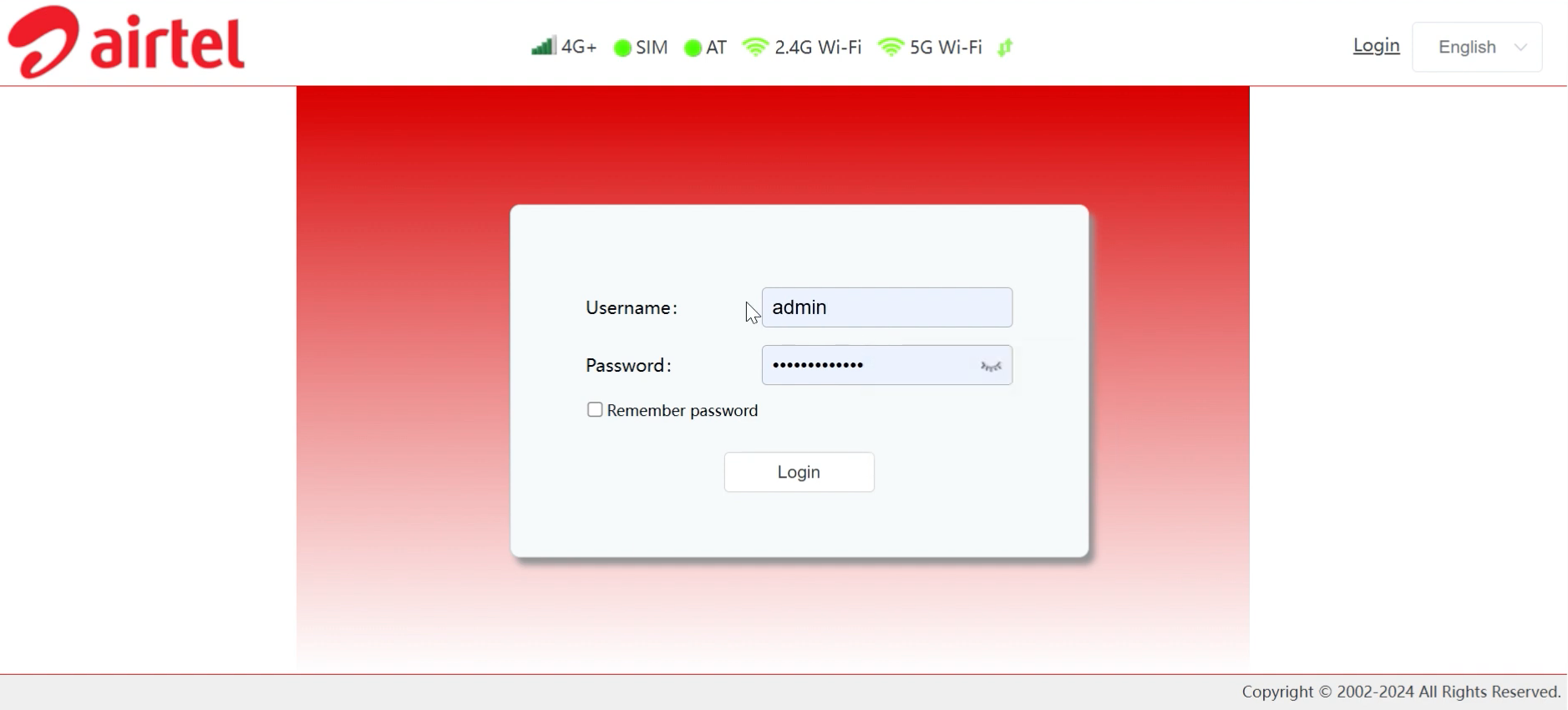 Navigate to the IP address of your router and log in