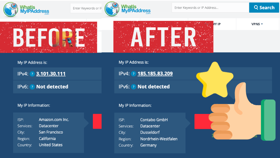 Check Whether VPN Fakes IP Successfully